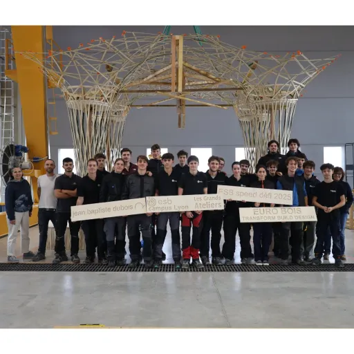 Lyon, l'École Supérieure du Bois révolutionne l'entrée du salon EUROBOIS